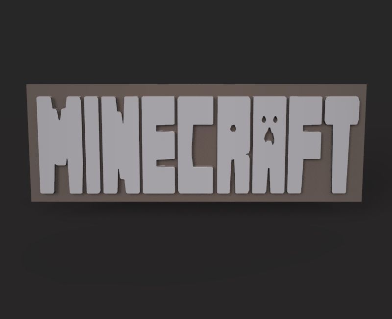 Minecraft logo 3D 3D print model_3