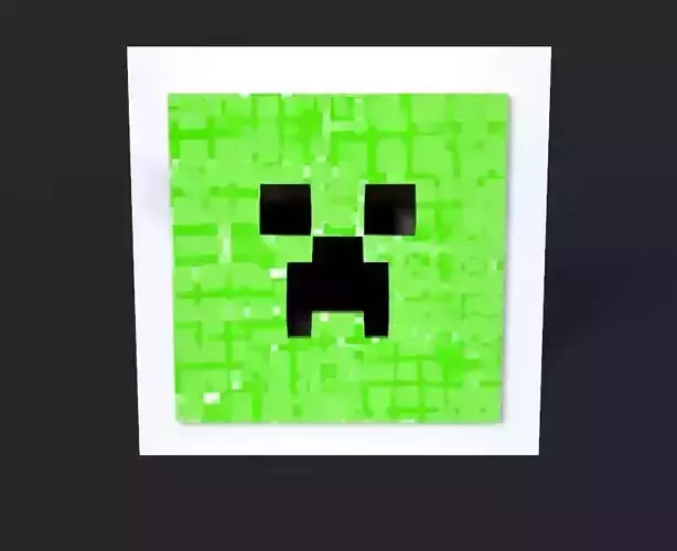 Creeper logo 3D Minecraft 3D print model