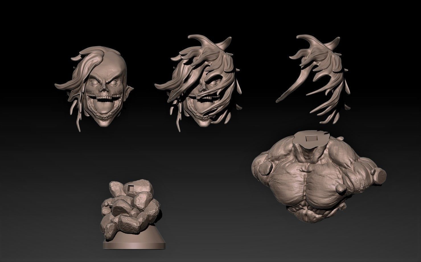 Titan Eren Bust 3D print model_1