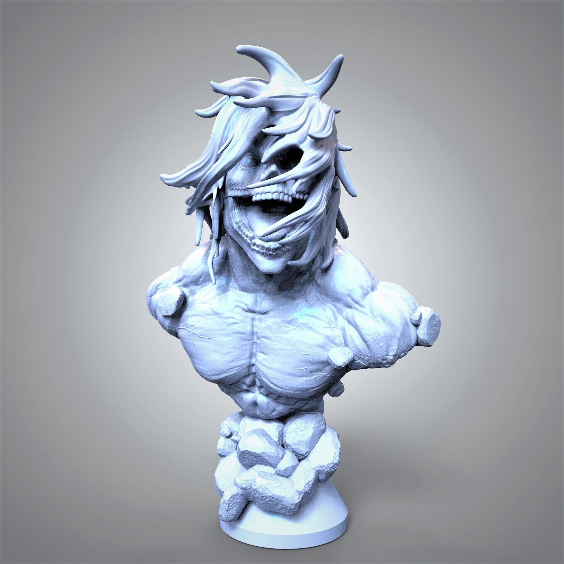 Titan Eren Bust 3D print model_3