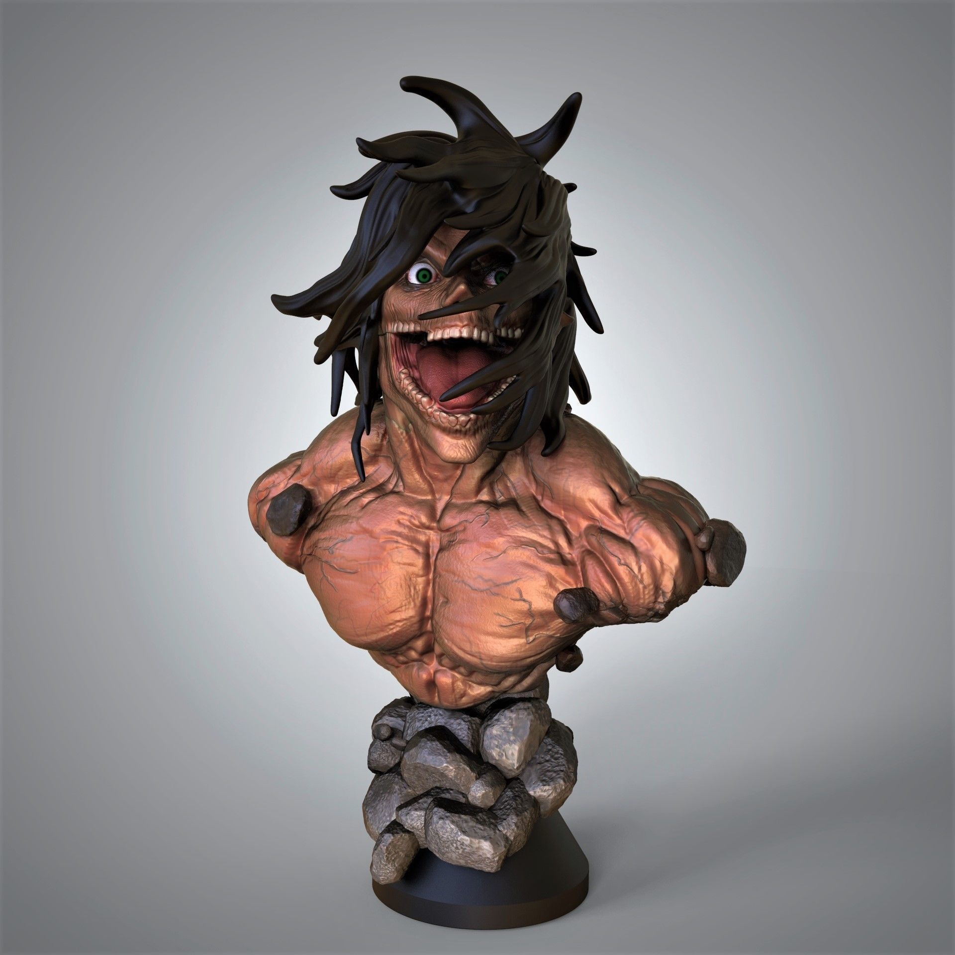 Titan Eren Bust 3D print model_2
