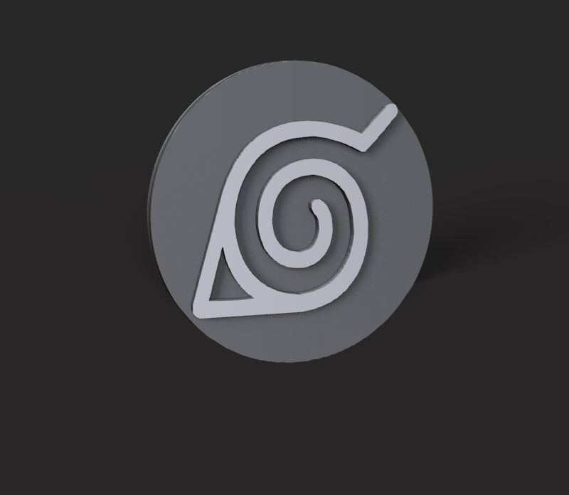 Konoha logo 3D 3D model 3D printable | CGTrader
