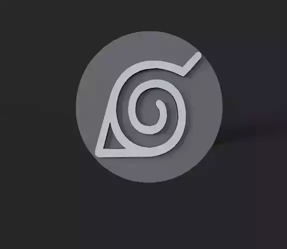 Konoha logo 3D