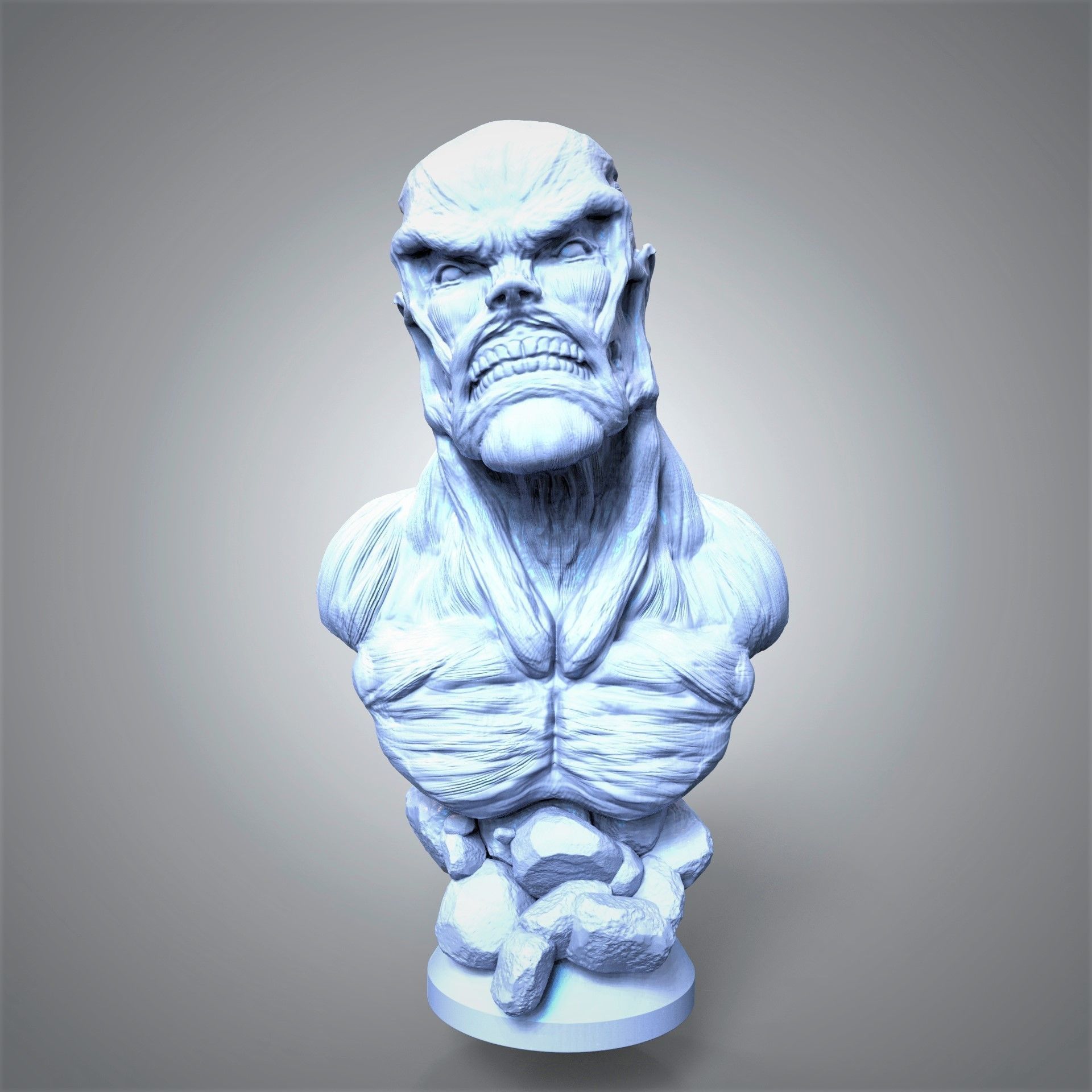 Titan colosal Bust 3D print model_2