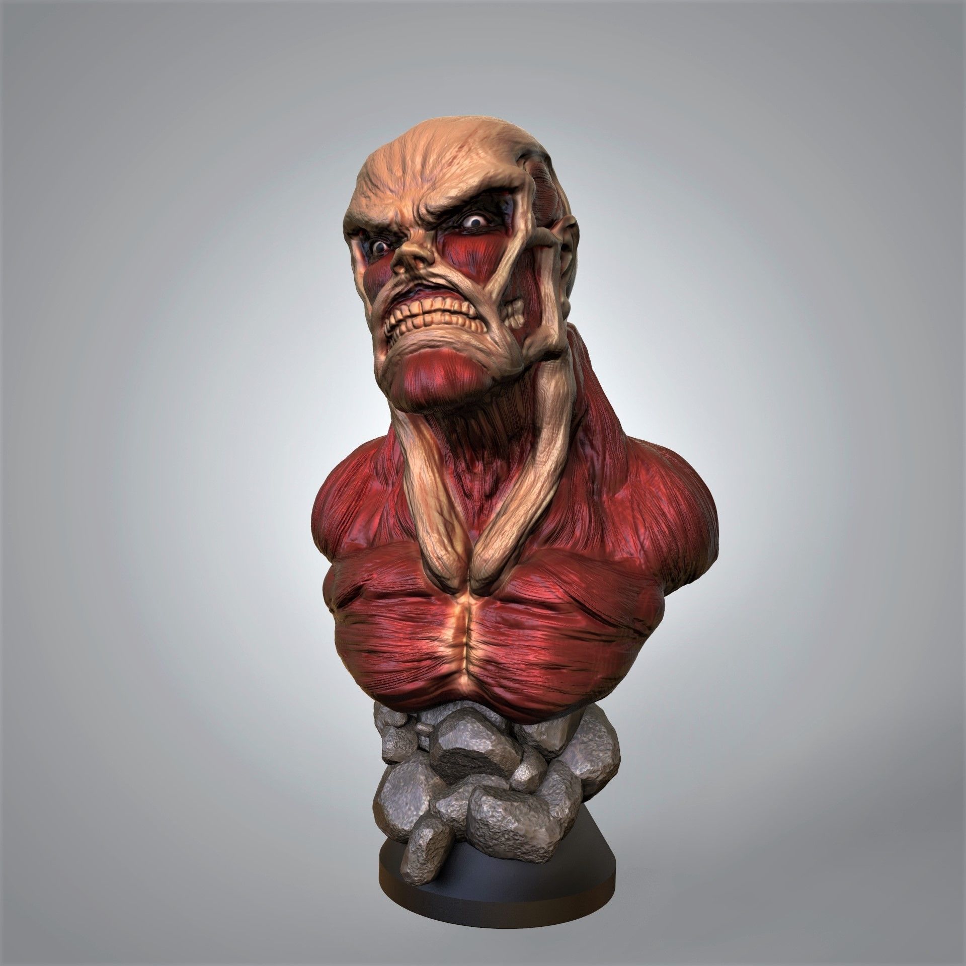 Titan colosal Bust 3D print model_4