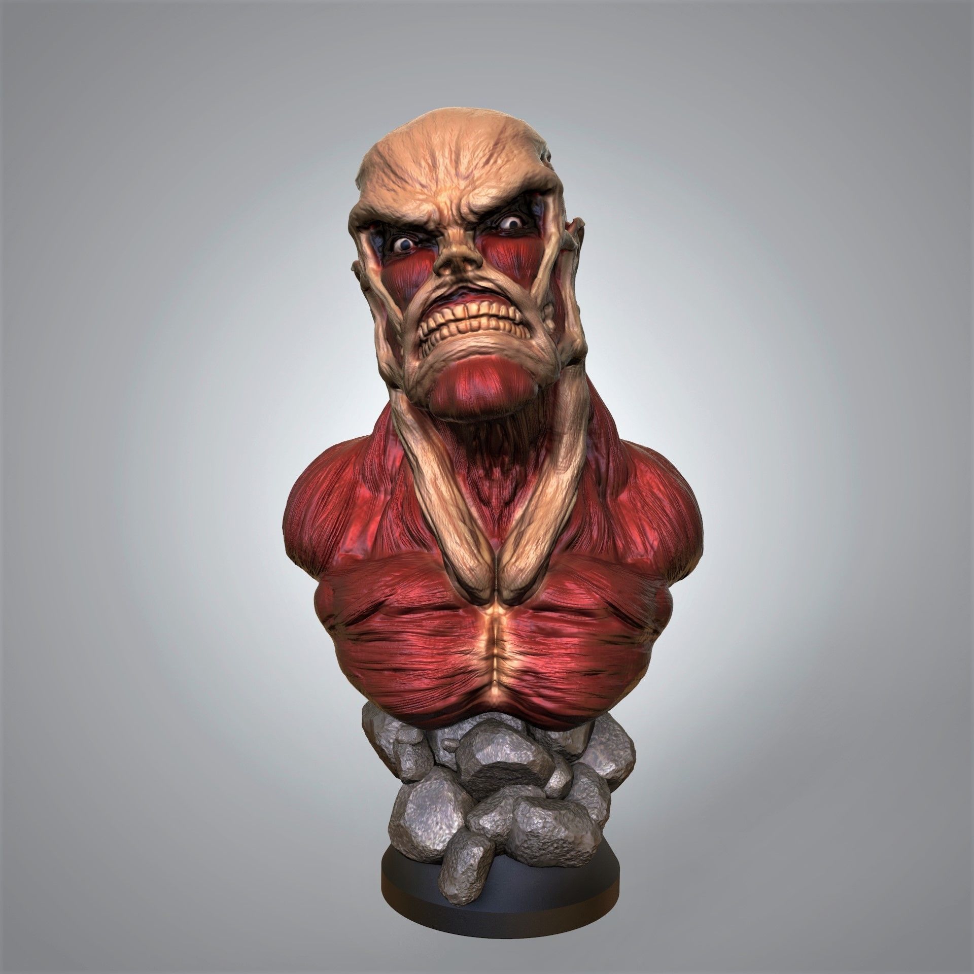 Titan colosal Bust 3D print model_1