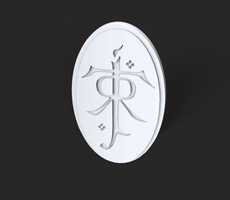 JRR Tolkien symbol logo 3D 3D model 3D printable | CGTrader