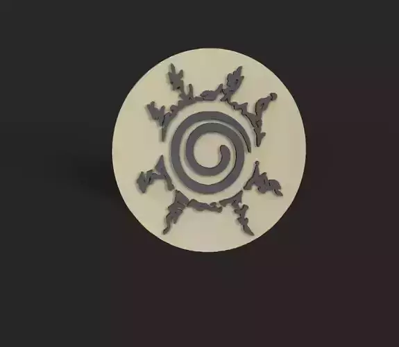 Eight Trigrams Seal logo 3D Naruto