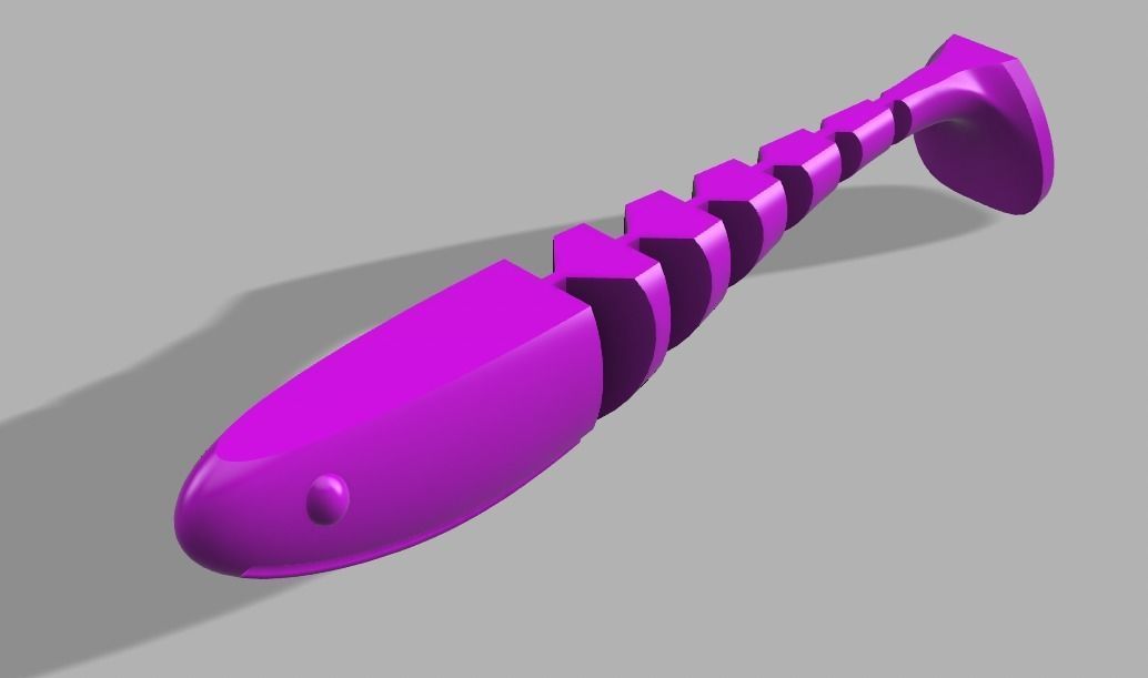 OPEN POUR MOLD SHAD 3 INCH STL STEP FILE FOR CNC AND 3D PRINT 3D print model_3