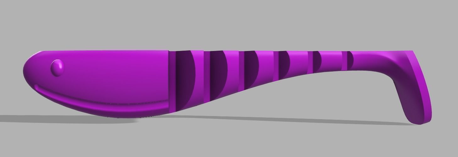 OPEN POUR MOLD SHAD 3 INCH STL STEP FILE FOR CNC AND 3D PRINT 3D print model_1