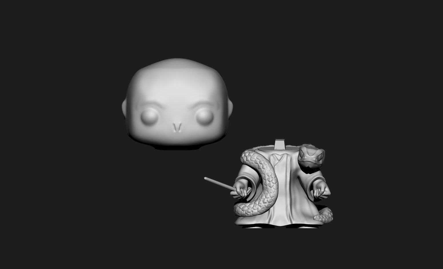 Funko Lord Voldemort 3D print model_2