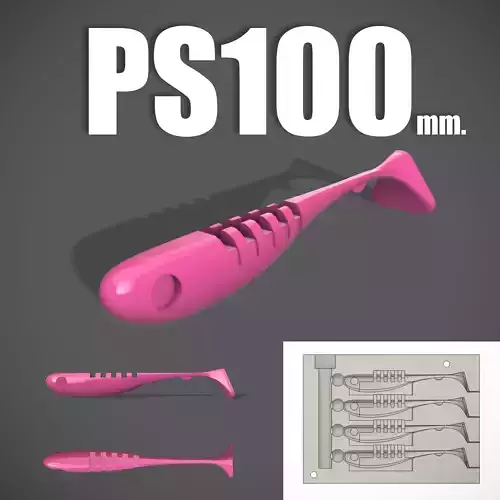 MOLD PS 100 mm STL STEP FILE FOR CNC AND 3D PRINT