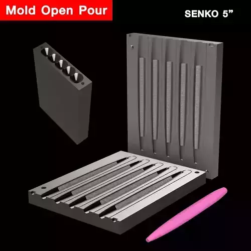 OPEN POUR MOLD SENKO 5 inch STL STEP FILE FOR CNC AND 3D PRINT 3D print model