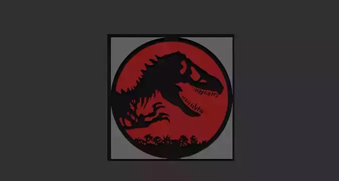 Logo emblema JURASSIC PARK PARQUE JURASICO
