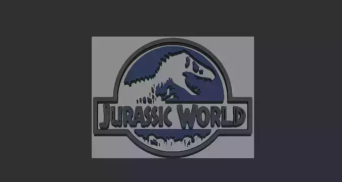 Logo Jurassic World 3D print model