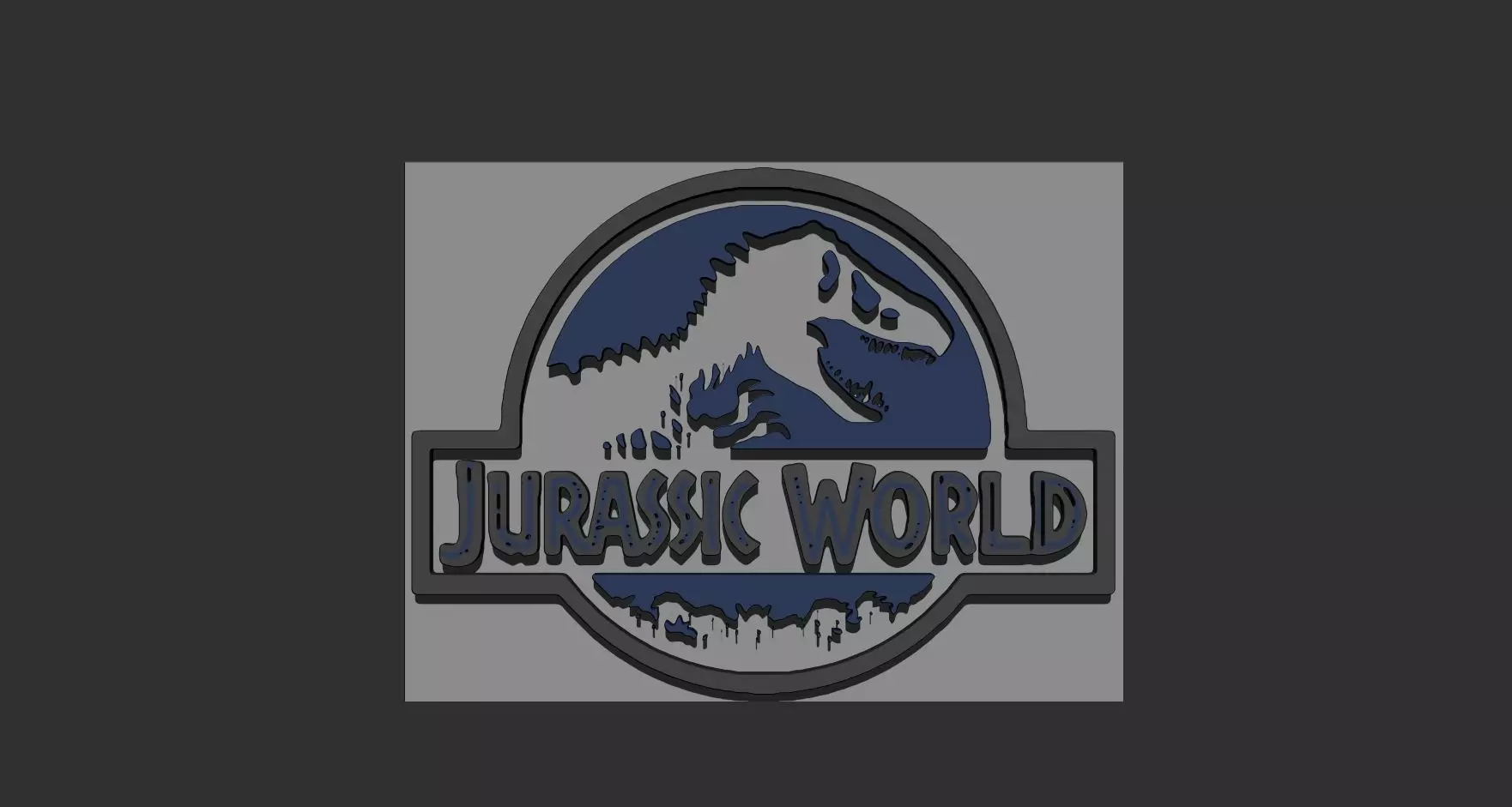 Logo Jurassic World 3D print model