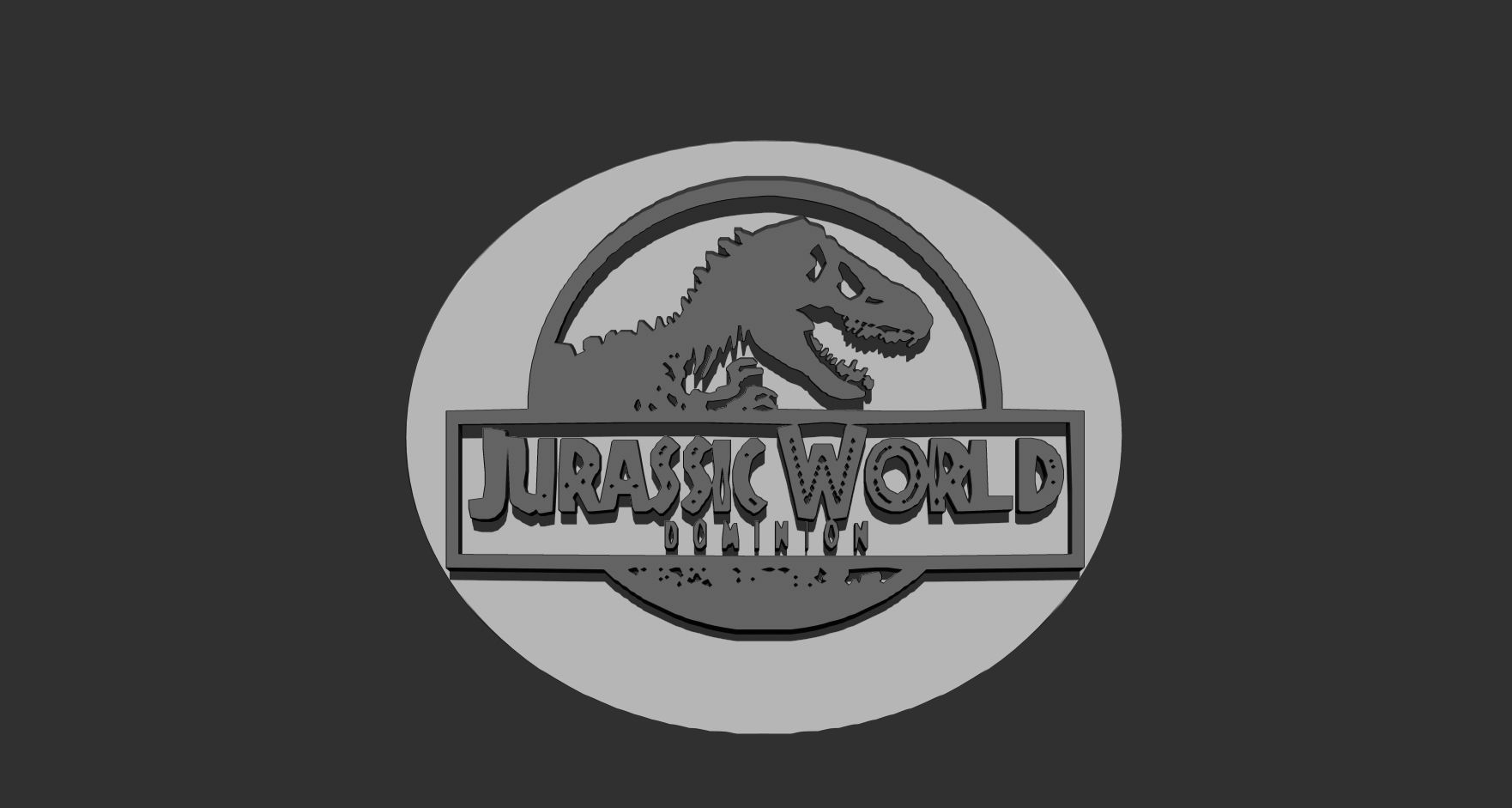 Logo Jurassic World Dominion 3D print model_1