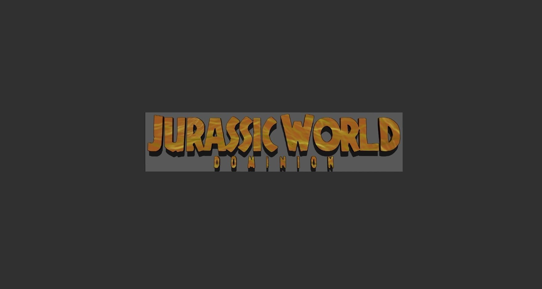 Logo Jurassic World Dominion Version 2 3D print model_2