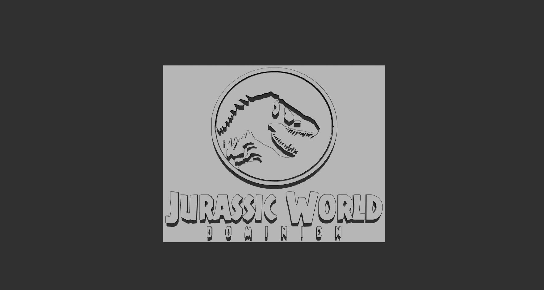Logo Jurassic World Dominion Version 2 3D print model_1