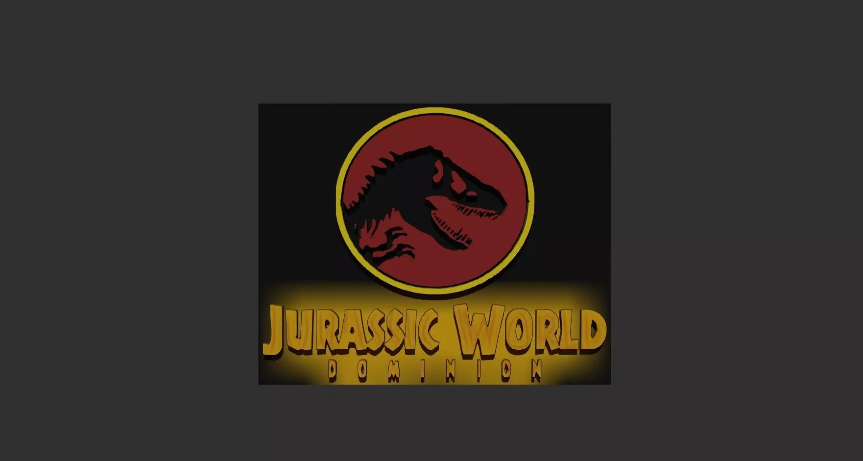 Logo Jurassic World Dominion Version 2 3D print model_0