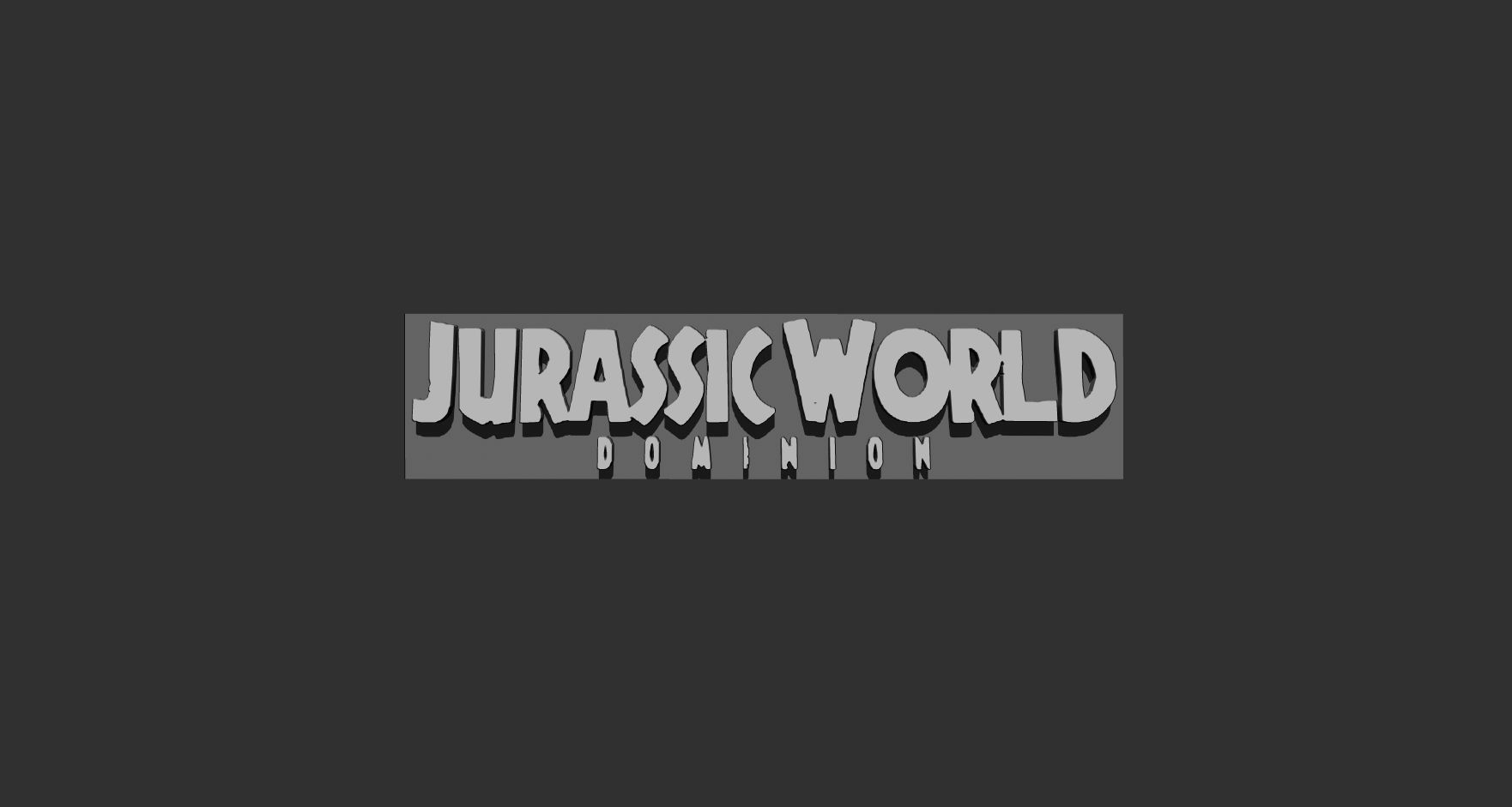 Logo Jurassic World Dominion Version 2 3D print model_3