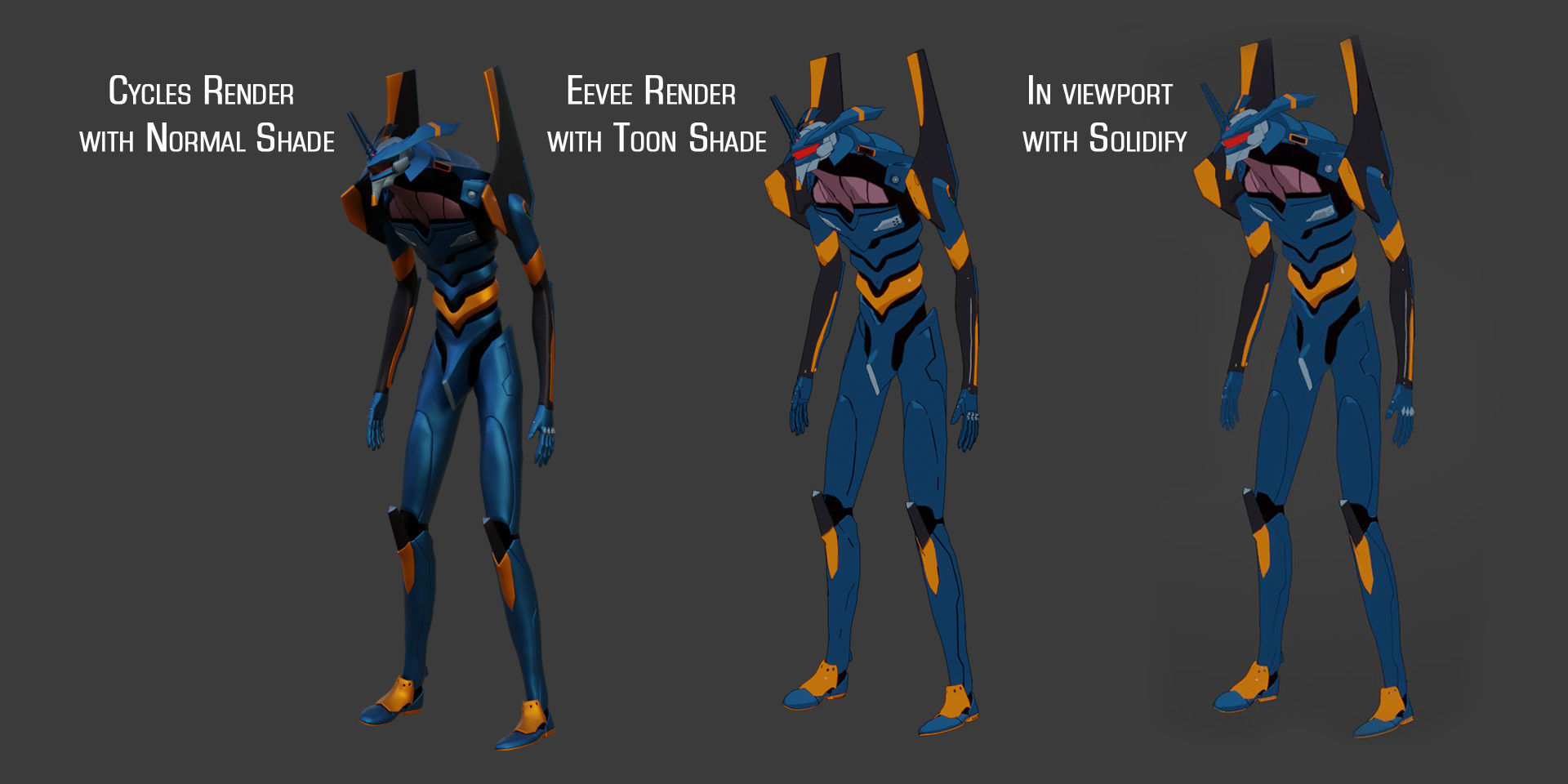 Rigged EVA 06 Unit Neon Genesis Evangelion Low-poly 3D model_4