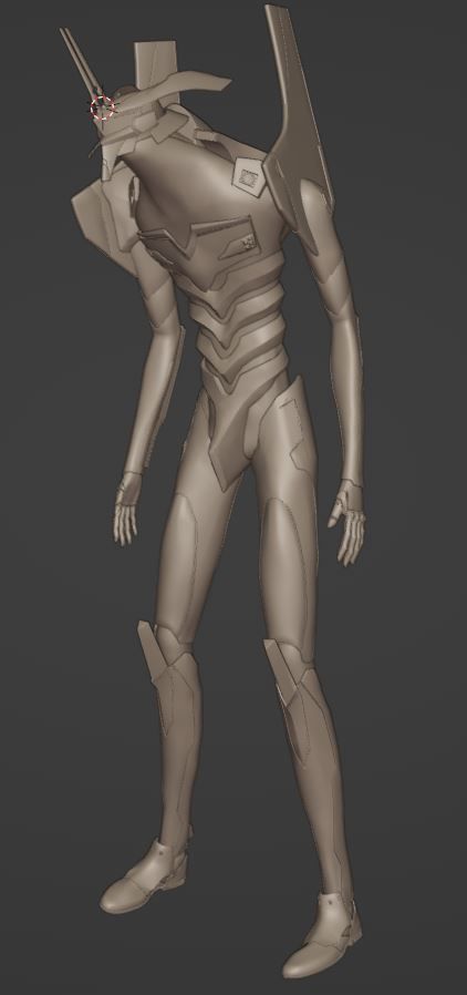 Rigged EVA 06 Unit Neon Genesis Evangelion Low-poly 3D model_19