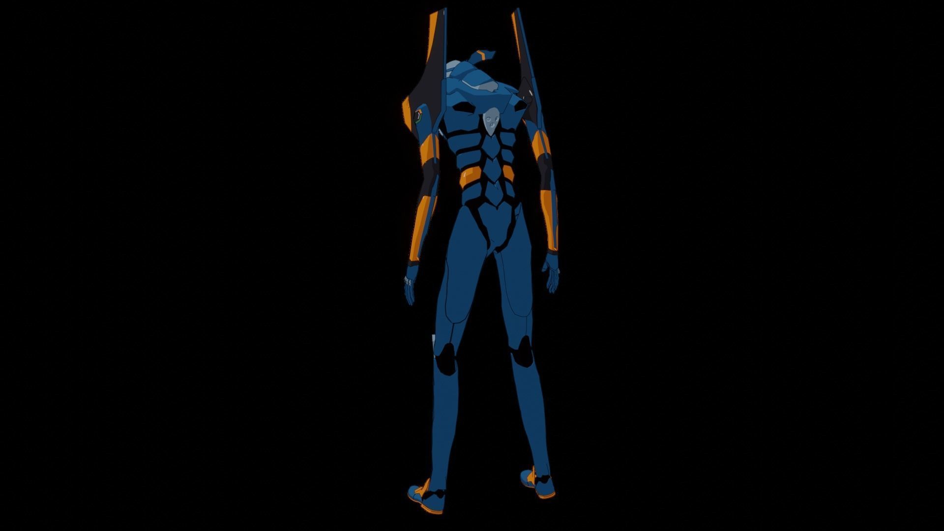 Rigged EVA 06 Unit Neon Genesis Evangelion Low-poly 3D model_33