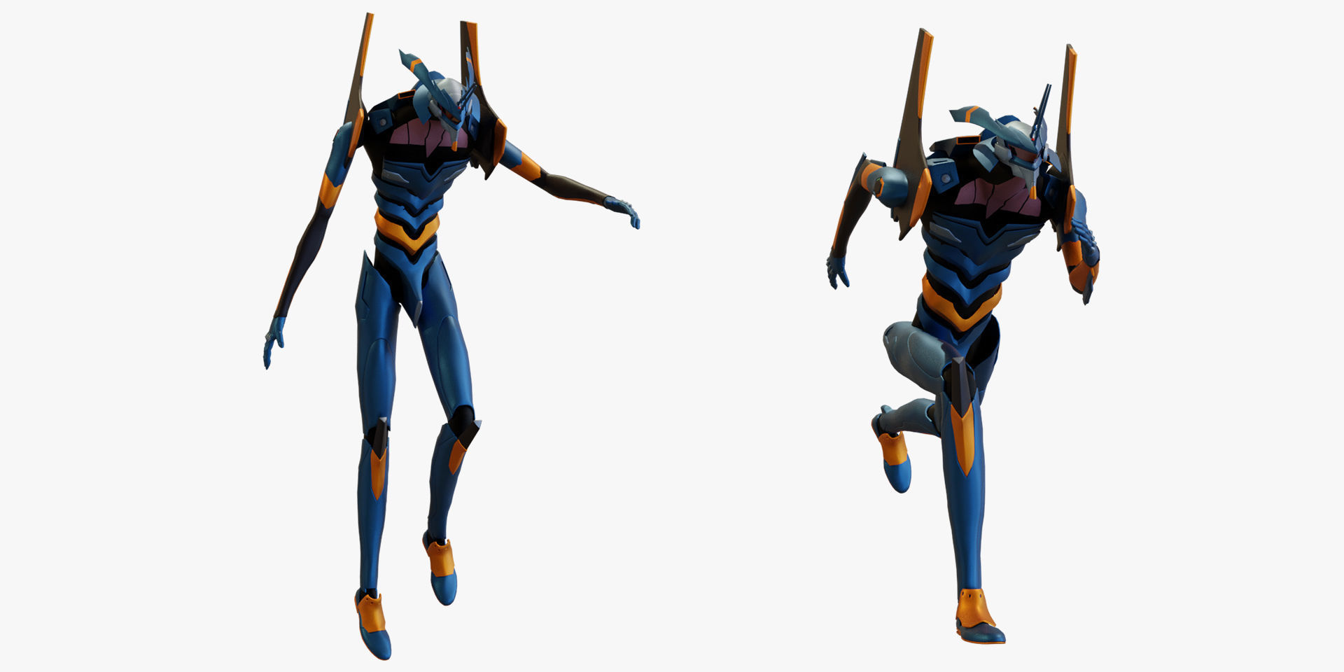 Rigged EVA 06 Unit Neon Genesis Evangelion Low-poly 3D model_2