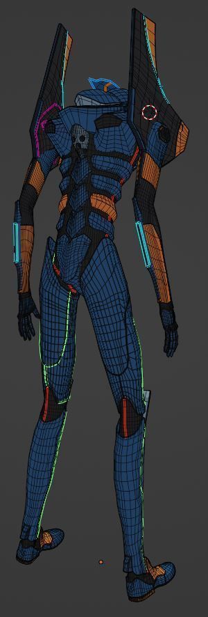 Rigged EVA 06 Unit Neon Genesis Evangelion Low-poly 3D model_21