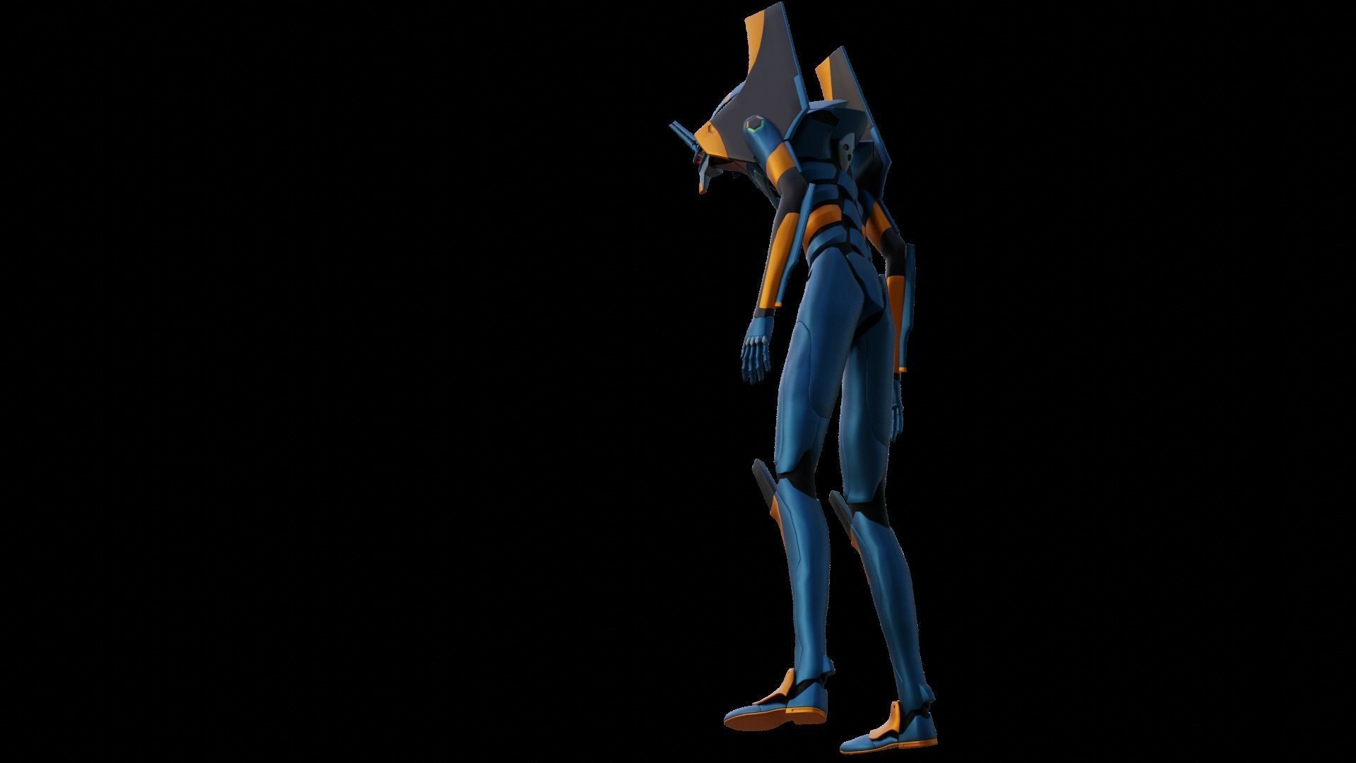 Rigged EVA 06 Unit Neon Genesis Evangelion Low-poly 3D model_28