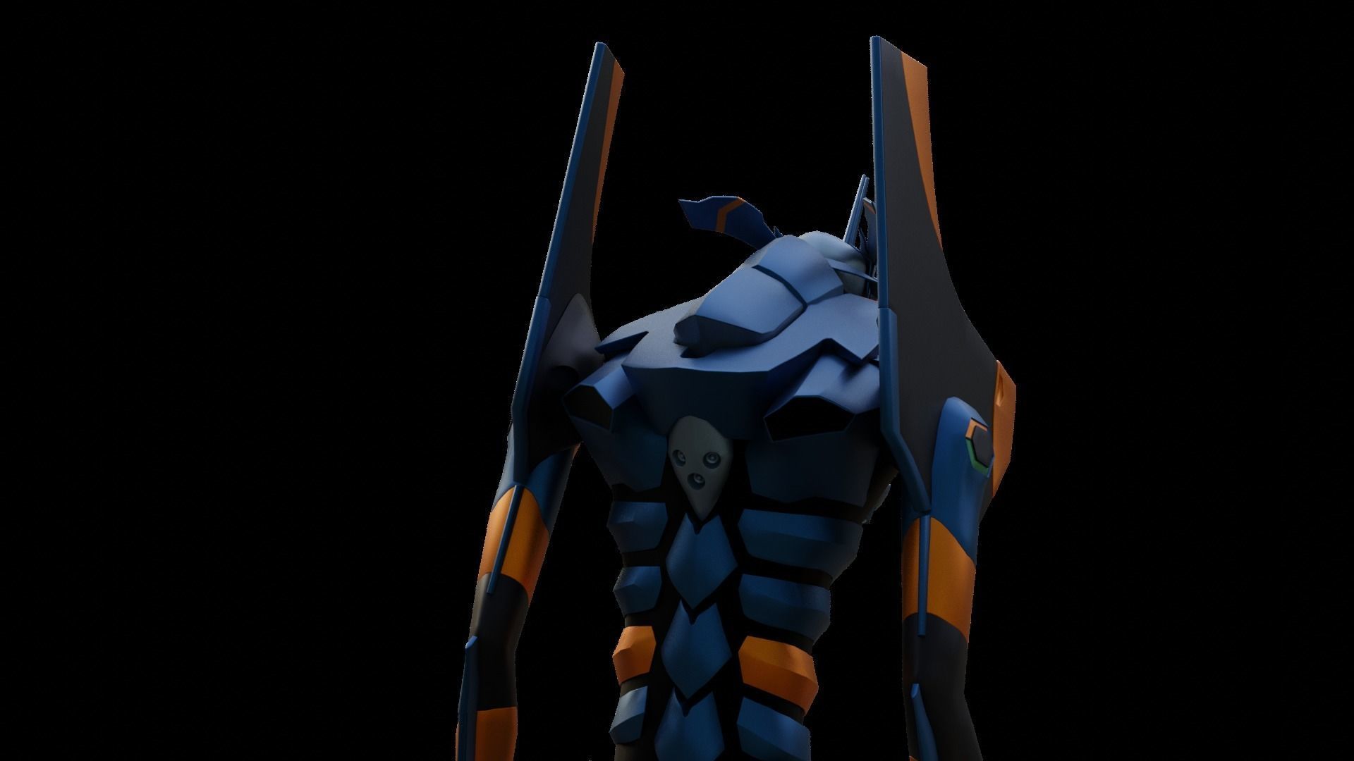 Rigged EVA 06 Unit Neon Genesis Evangelion Low-poly 3D model_34