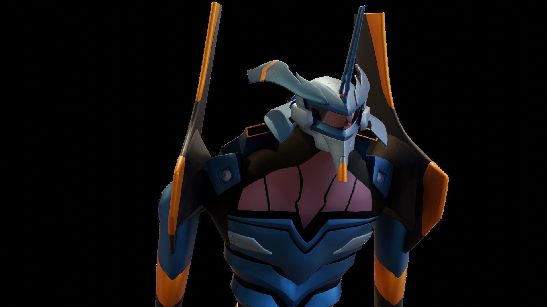 Rigged EVA 06 Unit Neon Genesis Evangelion Low-poly 3D model_44