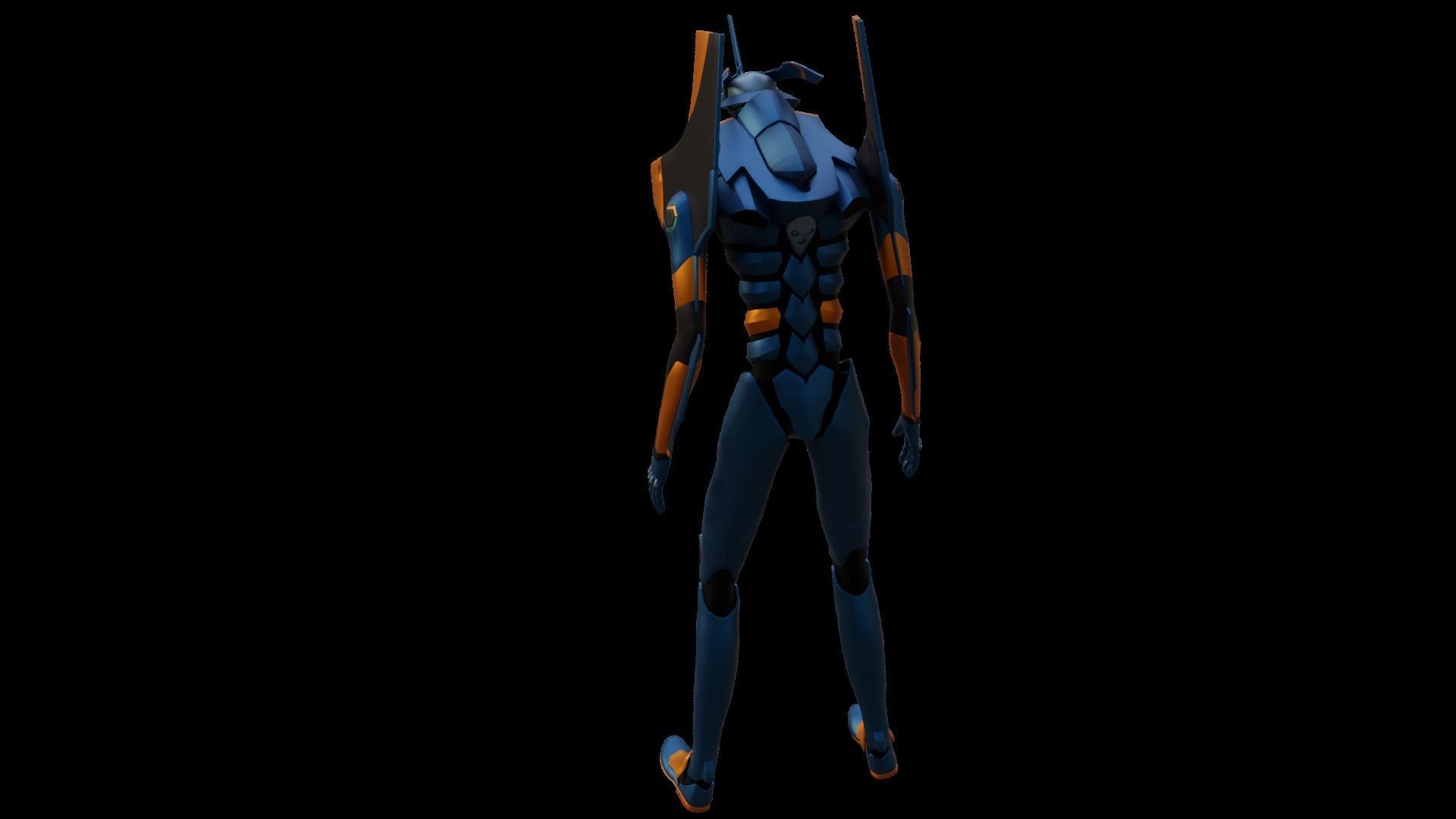 Rigged EVA 06 Unit Neon Genesis Evangelion Low-poly 3D model_30