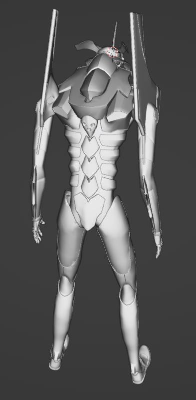 Rigged EVA 06 Unit Neon Genesis Evangelion Low-poly 3D model_14