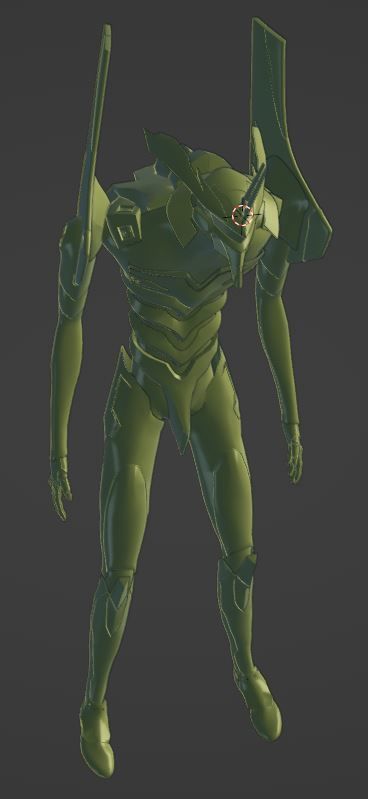 Rigged EVA 06 Unit Neon Genesis Evangelion Low-poly 3D model_22