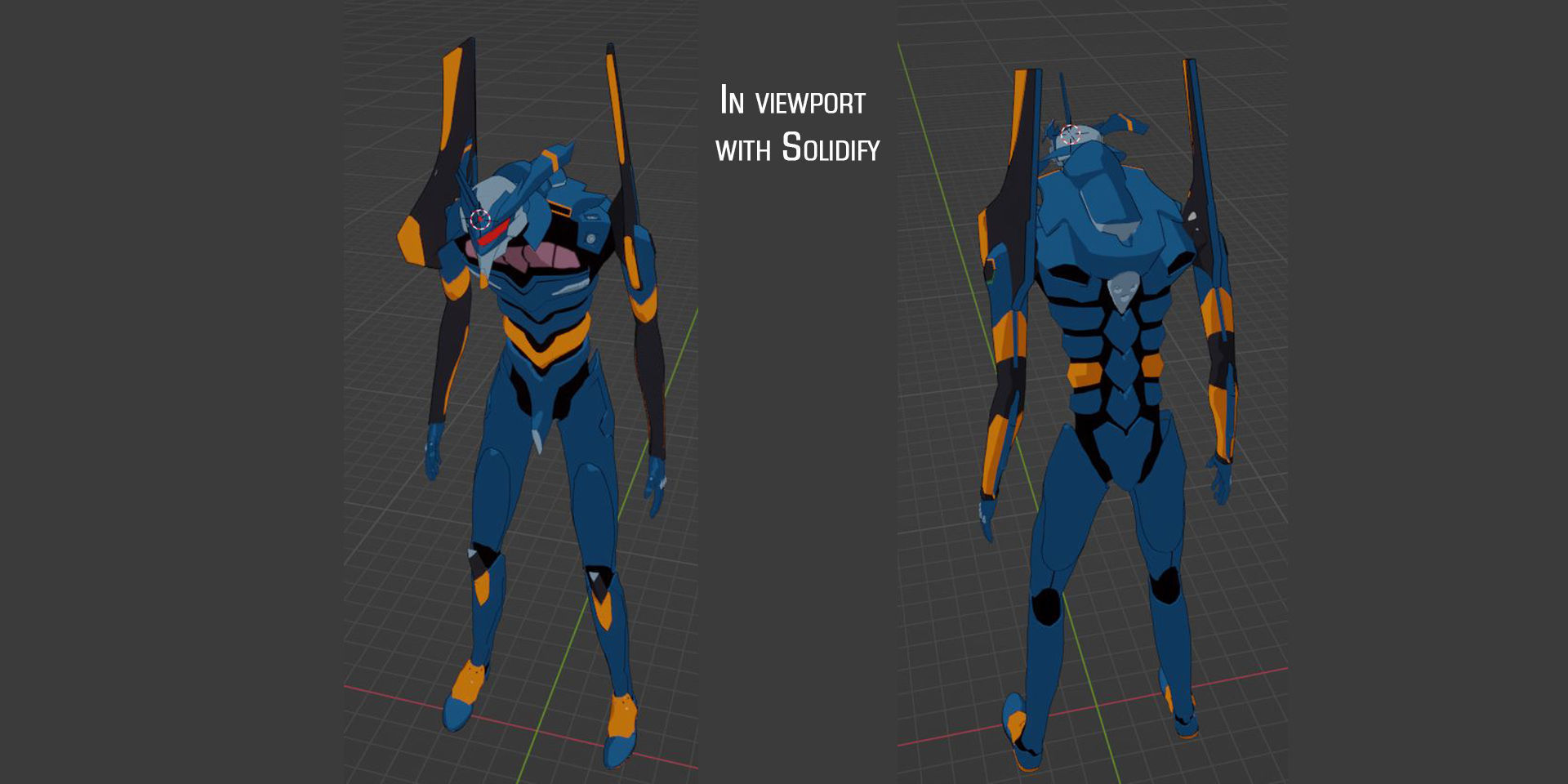 Rigged EVA 06 Unit Neon Genesis Evangelion Low-poly 3D model_11