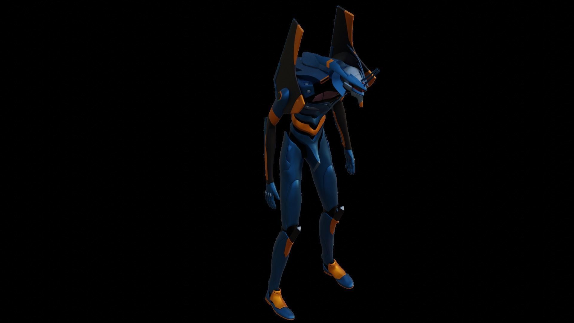 Rigged EVA 06 Unit Neon Genesis Evangelion Low-poly 3D model_23