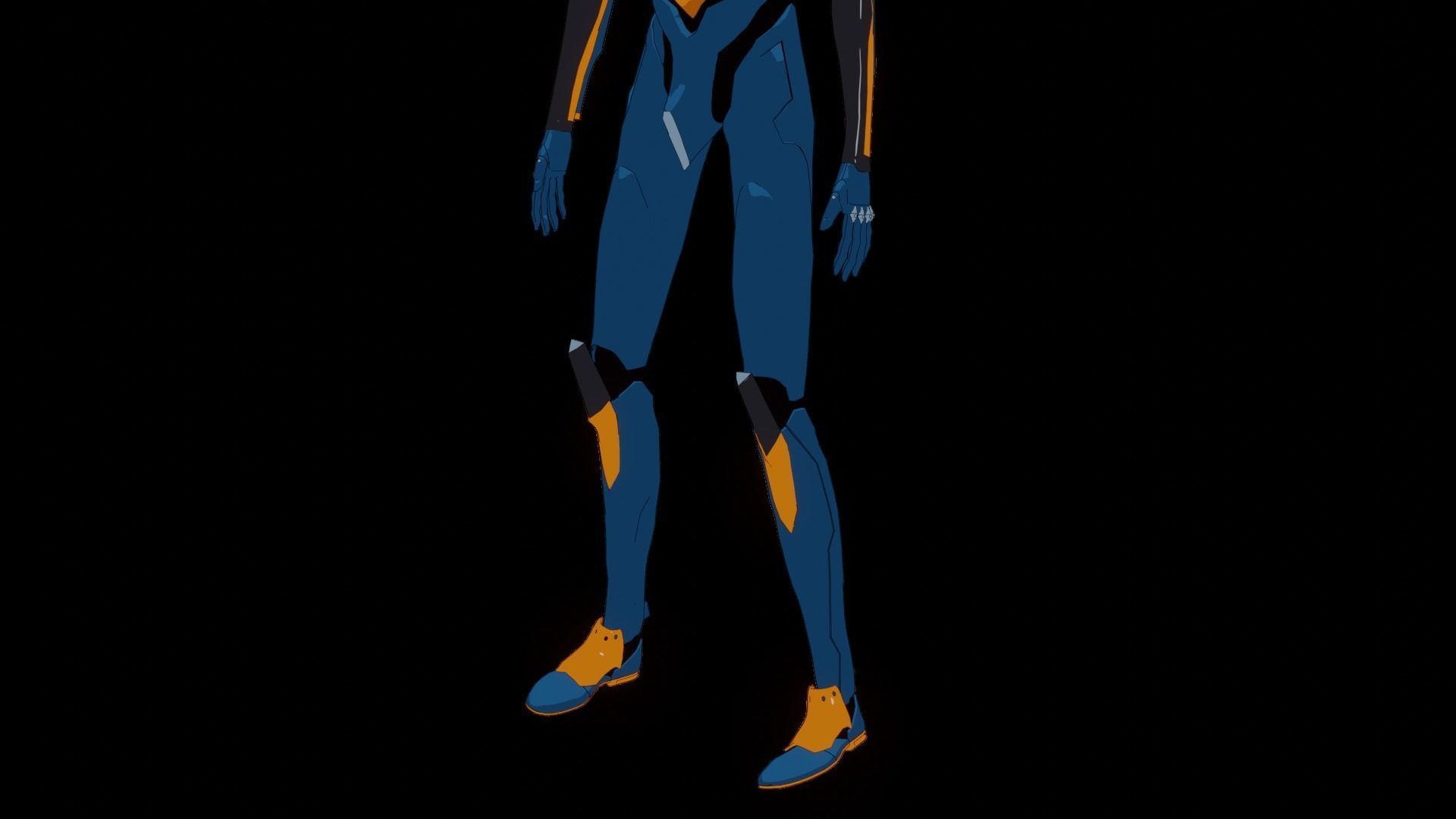 Rigged EVA 06 Unit Neon Genesis Evangelion Low-poly 3D model_35