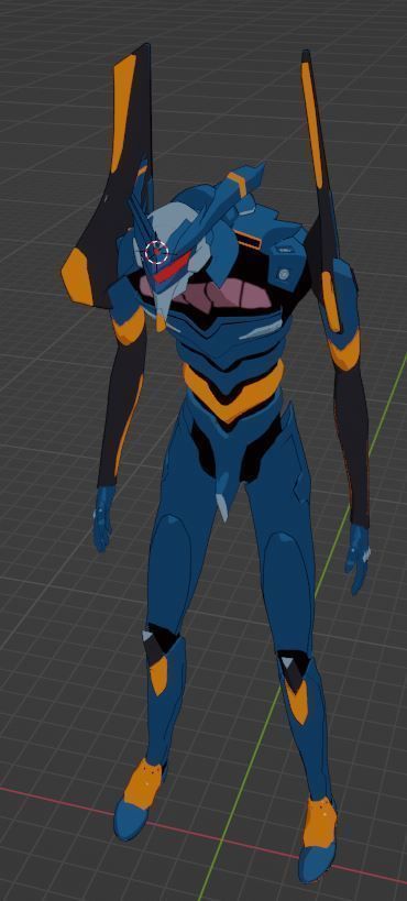 Rigged EVA 06 Unit Neon Genesis Evangelion Low-poly 3D model_18