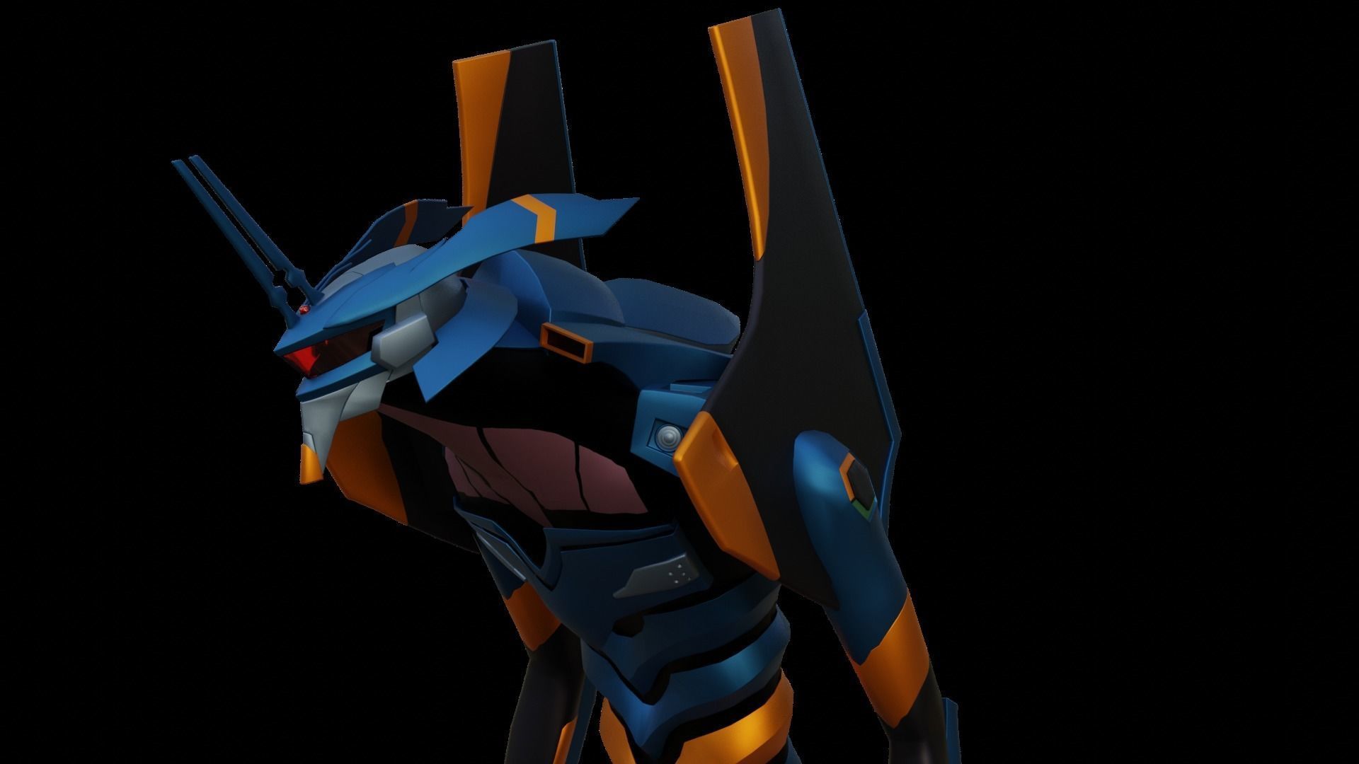 Rigged EVA 06 Unit Neon Genesis Evangelion Low-poly 3D model_41