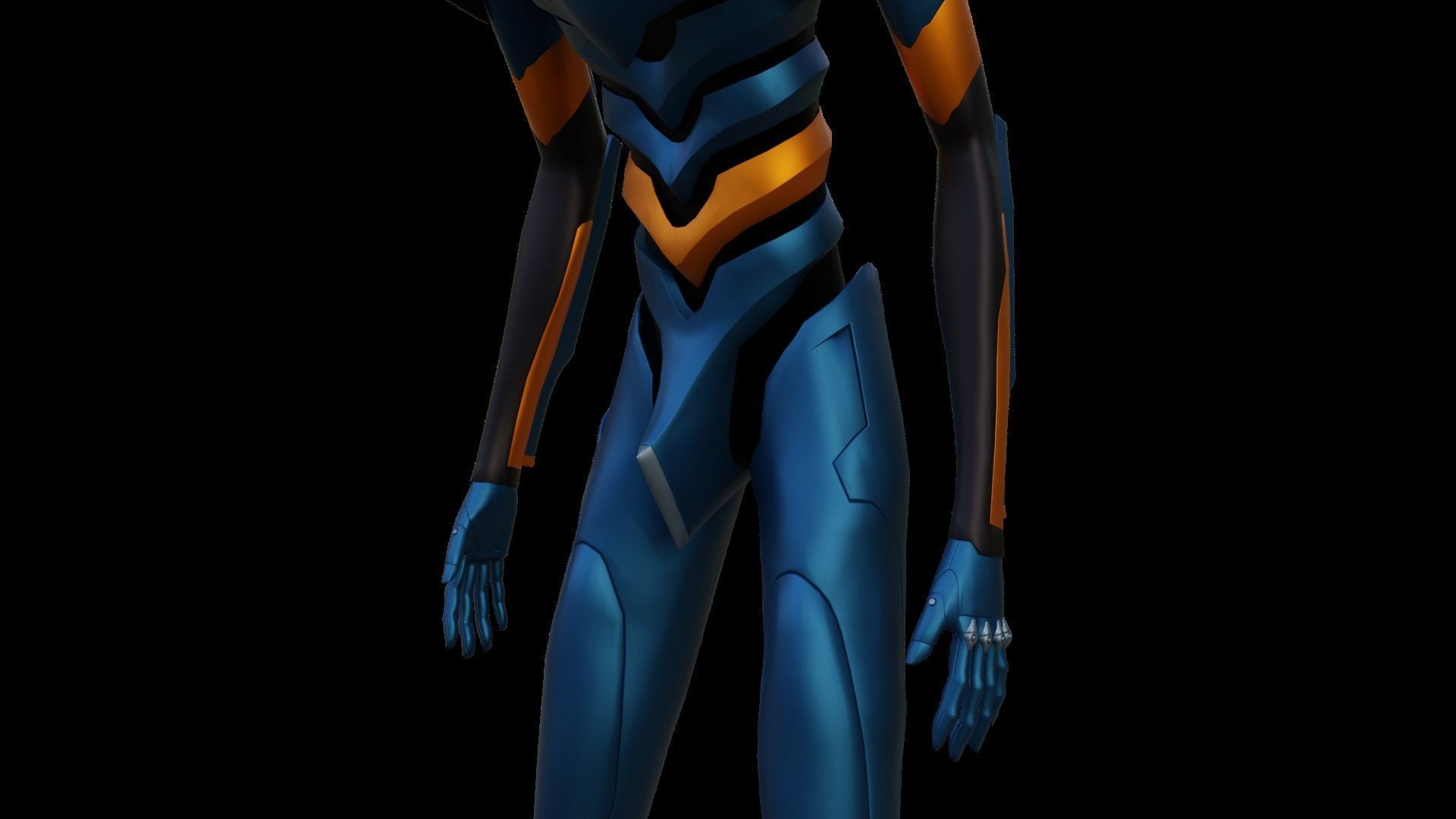 Rigged EVA 06 Unit Neon Genesis Evangelion Low-poly 3D model_42