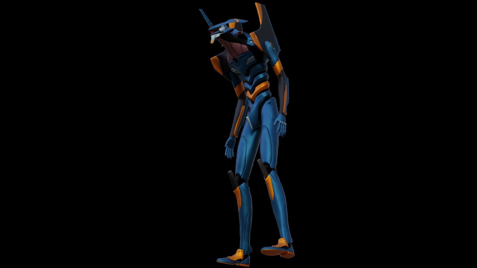 Rigged EVA 06 Unit Neon Genesis Evangelion Low-poly 3D model_24