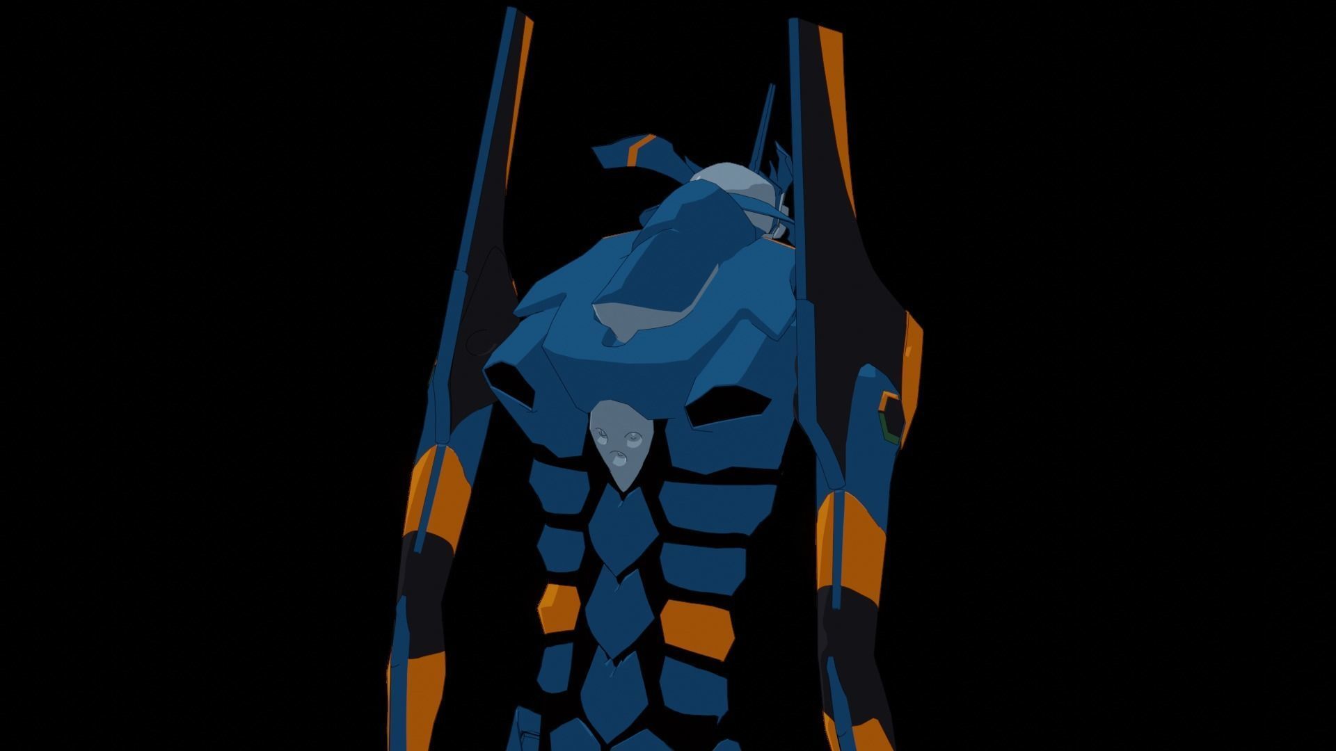 Rigged EVA 06 Unit Neon Genesis Evangelion Low-poly 3D model_36