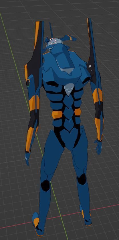 Rigged EVA 06 Unit Neon Genesis Evangelion Low-poly 3D model_17