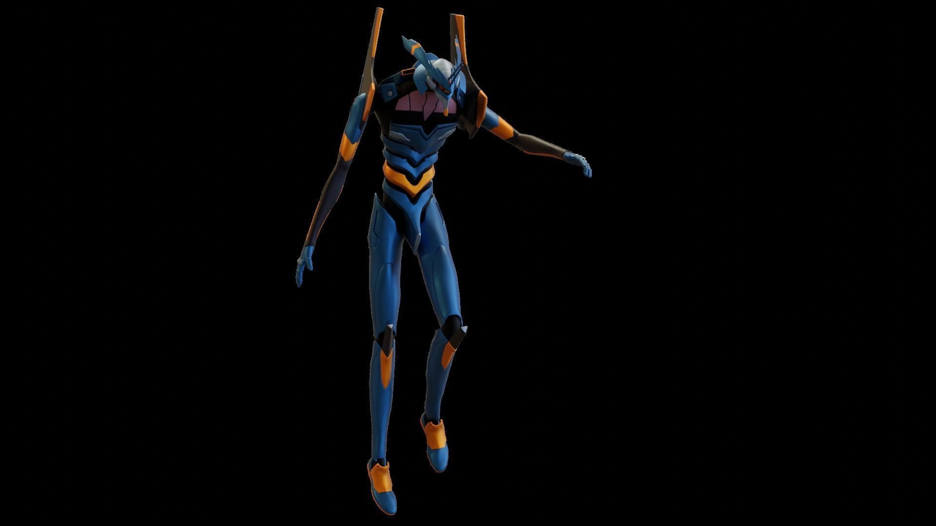 Rigged EVA 06 Unit Neon Genesis Evangelion Low-poly 3D model_31