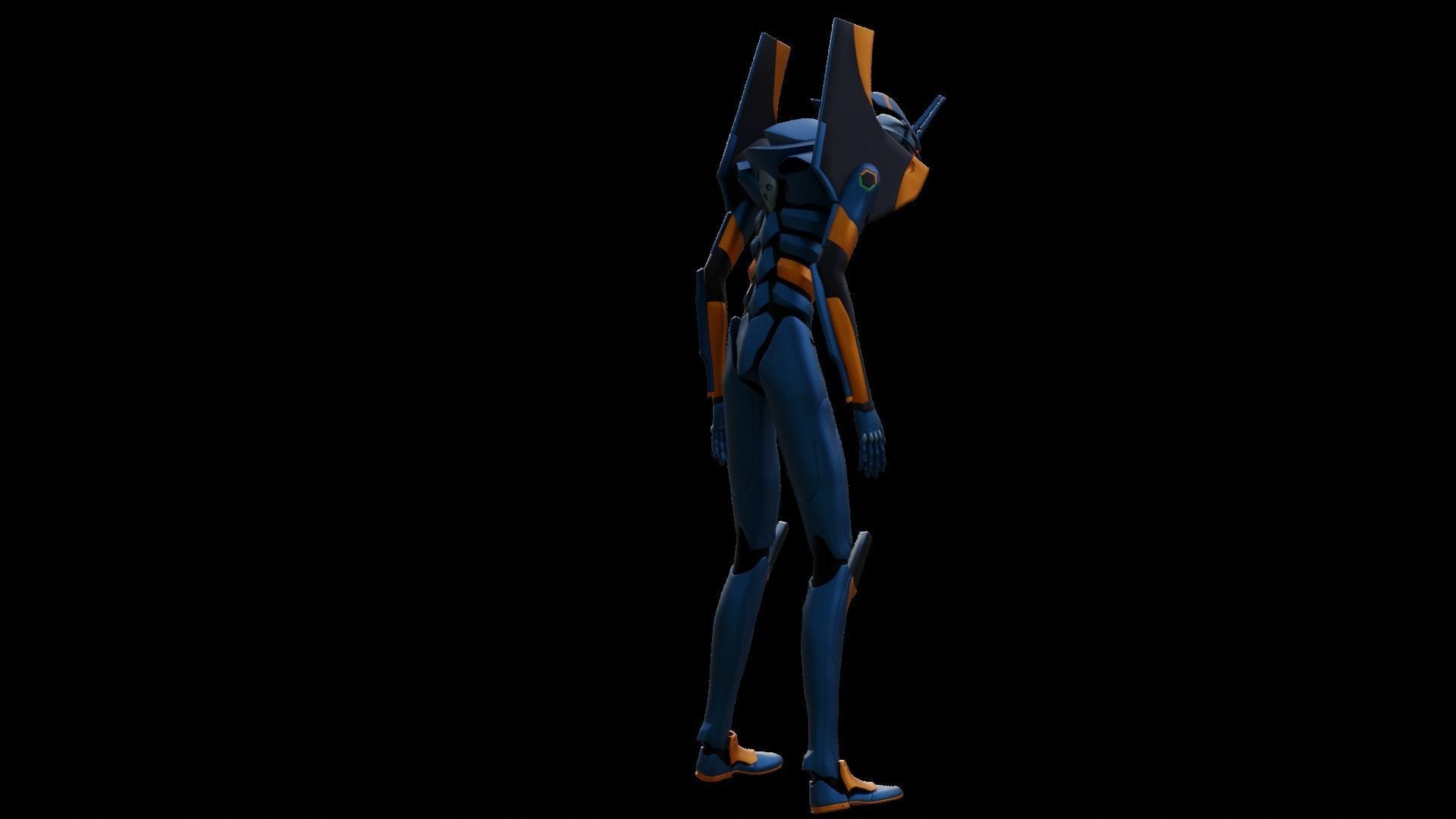 Rigged EVA 06 Unit Neon Genesis Evangelion Low-poly 3D model_27