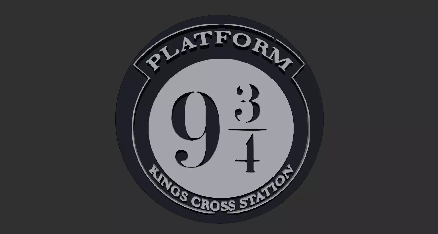 Logo Plataforma 9 34 Platform 3D print model