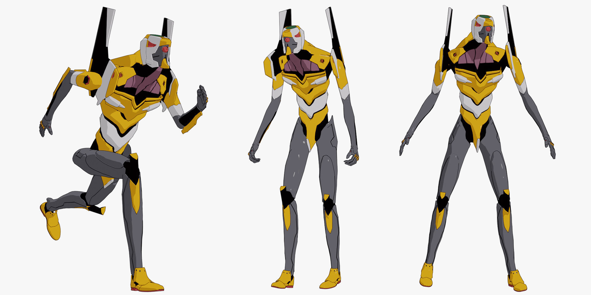 Rigged Units Eva Full Pack Neon Genesis Evangelion 3D Model Collection_49