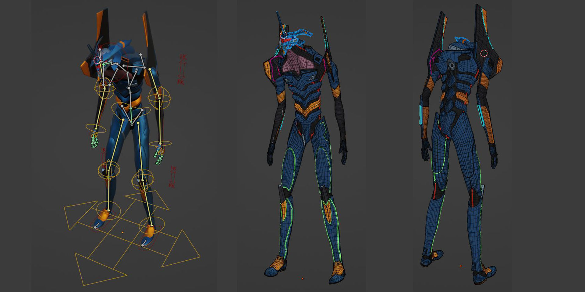 Rigged Units Eva Full Pack Neon Genesis Evangelion 3D Model Collection_34